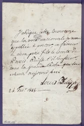 Abdankungsakt von Louis-Philippe (1773-1850) zugunsten seines Enkels, Louis-Philippe Albert d